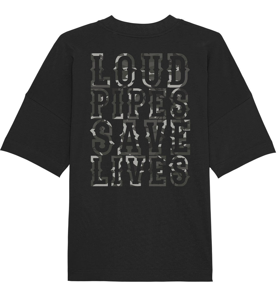 CAMO PIPES - Organic Oversize Shirt